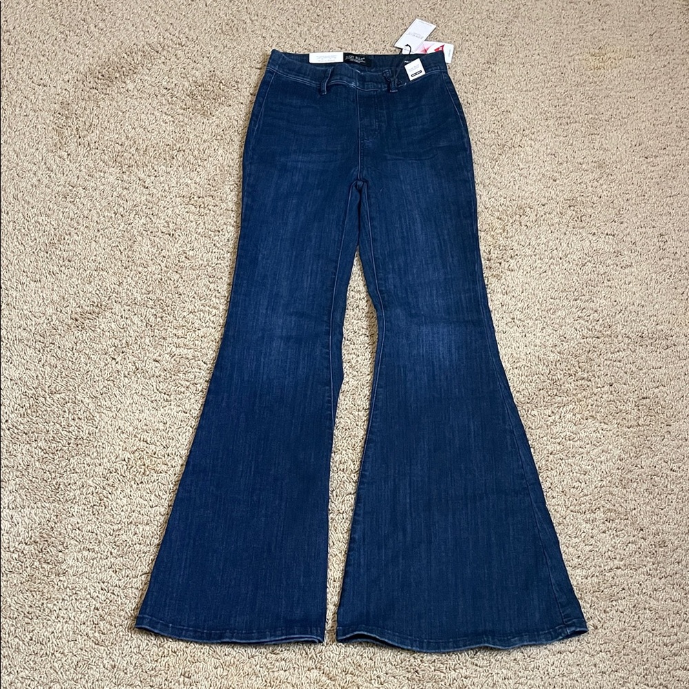 Judy Blue High Waist Pull-On Super Flare Jeans - Dark Blue size 26